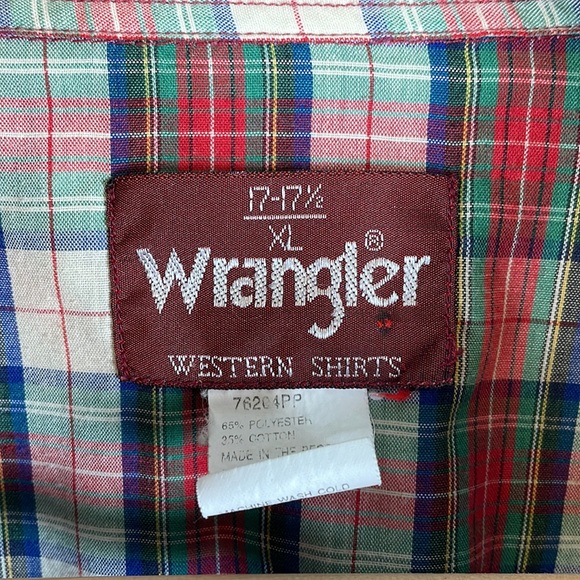 Wrangler cowboy pearl snap western short sleeve button down shirt, men’s XL - Picture 2 of 9